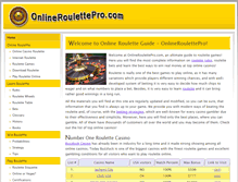 Tablet Screenshot of onlineroulettepro.com
